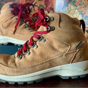 Danner Tan Boots with Red Laces